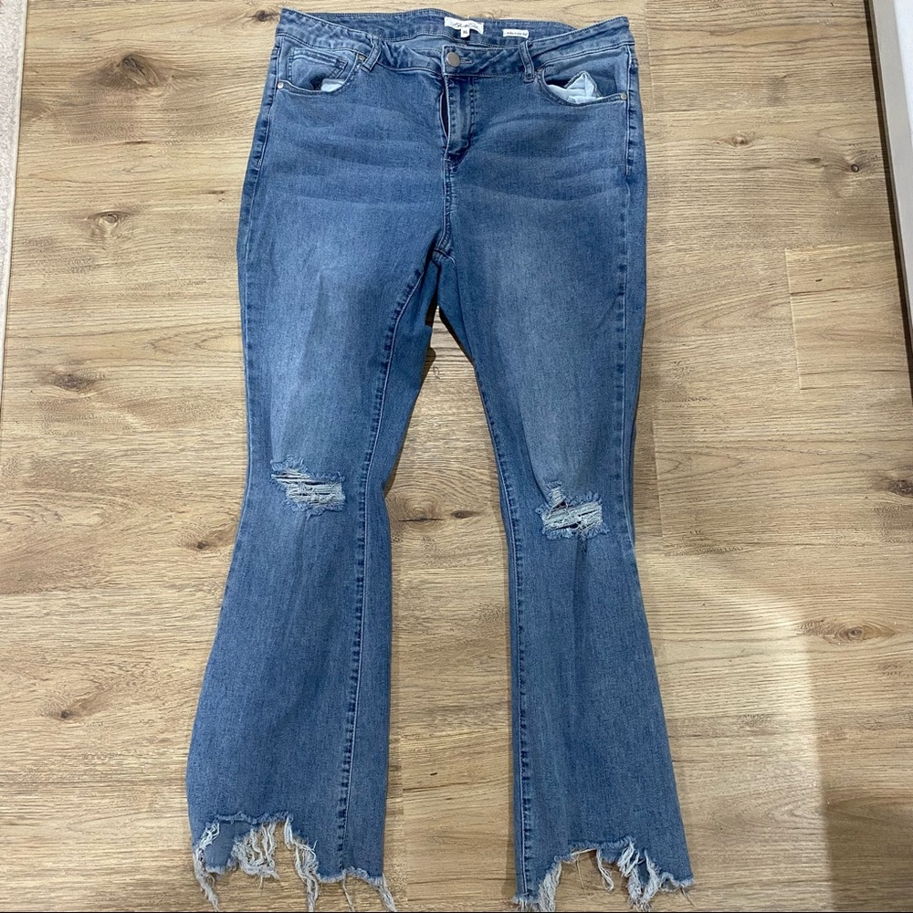 ARULA Blue Flare & Wide Leg Jeans